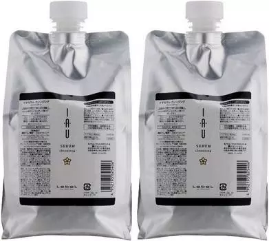 Lebel iau SERUM Очищающий шампунь 1000 мл x 2 шт. Набор Refill Коммерческое использование Lebel iau SERUM белый