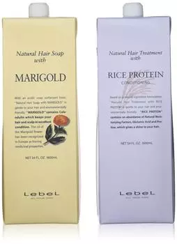 Lebel Натуральное мыло для волос MG Marigold 1600 мл Treat RP Rice Protein 1600 мл Набор