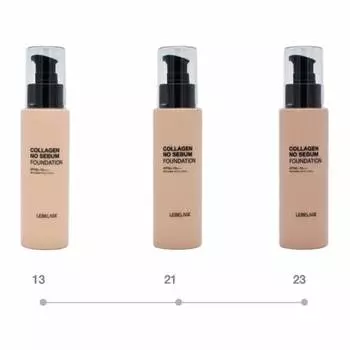Lebelage Collagen No Sebum Тональный крем 100 мл (9 вариантов) #23 x 1PCS