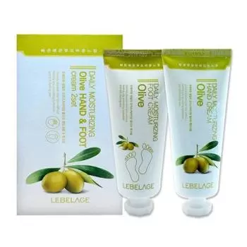 Lebelage Ежедневный увлажняющий оливковый крем для рук и крем для ног НАБОР (3 варианта) 1SET