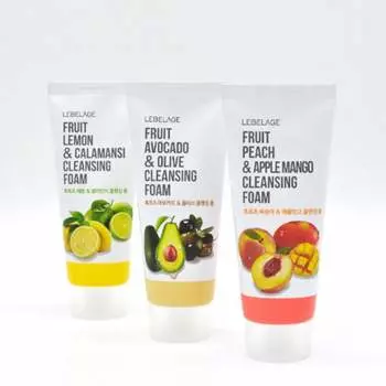Lebelage Fruit Lemon&Calamansi/Peach&Apple/Avocado&Olive Очищающая пенка 100 мл (13 вариантов) Lemon&Calamansi x 1PCS