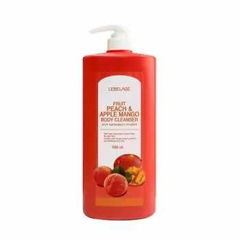 Lebelage Фруктовый Персик и Яблоко Манго Очищающее средство для тела 1000 мл (2 варианта) Cleanser x 1PCS