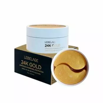 Lebelage Гидрогелевые патчи для глаз с ампульным золотом 24 карат, 60 листов, 90 г (3 варианта) 1PCS