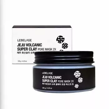 Lebelage Маска для пор вулканической суперглины Jeju Volcanic 2X 120G (3 варианта) 1PCS