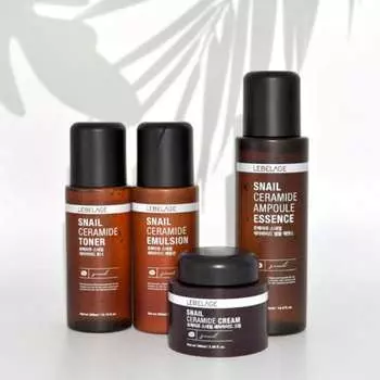 Lebelage Набор для ухода за кожей с церамидами улитки (Тонер, Эмульсия, Эссенция, Крем) 4 Kinds SET