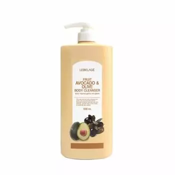 Lebelage Очищающее средство для тела с фруктами авокадо и оливой 1000 мл (2 варианта) Cleanser x 1PCS