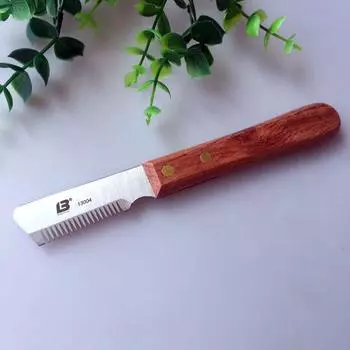 Lebi Plucking Knife Dog Shaving West Highland Bull Terrier Fox Terrier Schnauzer Terrier Beauty Tools Pet Supplies 13004 (straight deep 19 teeth)-plucking long setae