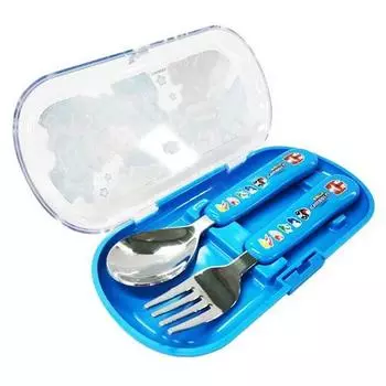 Leburn Children s Hello Carbot 13, мини-ложка + вилка + набор в футляре, разные цвета, 1 комплект