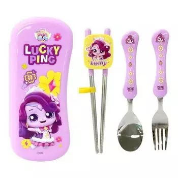 Leburn Domestic Mysterious Catch Nipping Lucky Ping All-in-one Correction Chopsticks Set, популярный персонаж в Корее