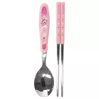 Leburn Domestic Sweet and Sour Catch Tiniping Basic Spoon + Chopsticks Set, популярный персонаж в Корее