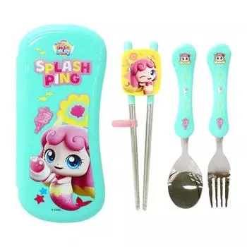 Leburn Mysterious Catch Nipping Fondant Ping Универсальный набор корректирующих палочек для еды, ложка + палочки для еды + вилка + футляр, 1 комплект