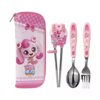 Leburn Sweet and Sour Catch Tiniping Ложка + вилка + расстойные палочки для еды + набор футляров Ha Chouping, разноцветные, 1 комплект, популярная корейская посуда
