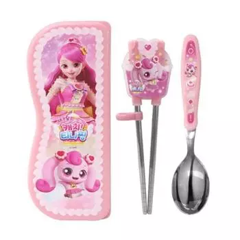 Leburn Sweet and Sour Catch Tiniping Spoon, набор двуручных корректирующих палочек для еды, Ha Cheuping, ложка + двуручные корректирующие палочки для еды + футляр, 1 комплект