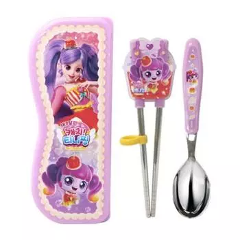 Leburn Sweet and Sour Catch Tiniping Spoon, набор двуручных корректирующих палочек для еды, Malang Ping, ложка + двуручные корректирующие палочки + футляр, 1 комплект