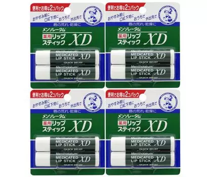 Лечебная губная помада Mentholatum XD 2 шт. 4 набора