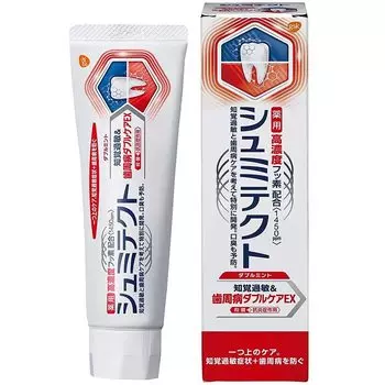Лечебная зубная паста Shumitect Sensitivity Periodontal Disease Double Care EX с лечебным эффектом Double Mint 90 г и [квази-лекарство]