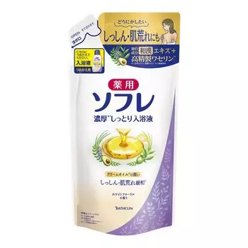 Лечебное насыщенное и увлажняющее средство для ванн с белыми цветами 400 мл, используется с увлажняющим средством [квази-лекарство] суфле, соль, аромат, сменный блок, (могут ли младенцы),