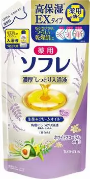 Лечебное насыщенное увлажняющее средство для ванн с белыми цветами, сменный блок 400 мл x 10 шт., набор суфле, жидкость, аромат,