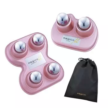 Лечебное устройство Magico Ball Set Розовый с оригинальной сумкой-шнурком Сделано в Японии Шея Плечи Спина Талия Все тело Уход за фасциями Акупунктурное давление розовый