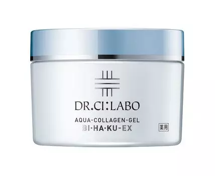 Лечебный аква-коллагеновый гель BIHAKU EX 120 г отбеливающий осветляющий витаминный высокопопулярный для кожи [лосьон, эссенция, эмульсия, крем, гель «все в одном»]