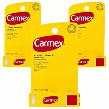 Лечебный бальзам для губ Carmex Classic, 4,25 г, 3 шт.
