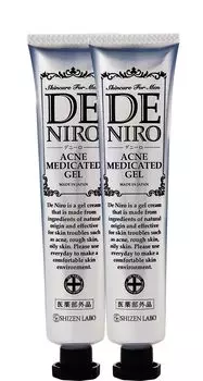 Лечебный гель De Niro для чувствительной кожи, угревой сыпи Подходит для всех типов кожи, включая сухую, жирную и комбинированную. Набор из 2 шт. Natural Research Institute