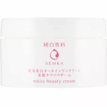 Лечебный крем Junpaku Senka No-makeup Pure White Cream All-in-One 100 г (Квази-лекарство)