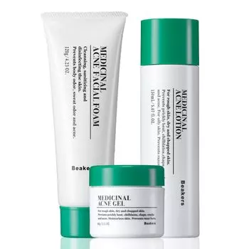 Лечебный набор для лечения акне, очищающая пена для лица от акне Лечебный лосьон от акне Лечебные средства от акне Уход за акне Шрамы от акне Профилактика прыщей Увлажнение пор Уход за кожей