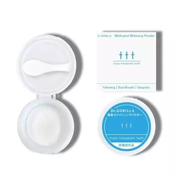 Лечебный отбеливающий порошок Three Tea Teeth Whitening Powder Зубная паста Зубная паста 24 г Dr.GORILLA Квази-лекарство