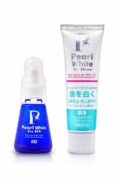 Лечебный Pearl White Pro EX Plus 30 мл Лечебный Pearl White Pro Shine 120 г и (белые зубы/отбеливание/пожелтение/неприятный запах изо рта)
