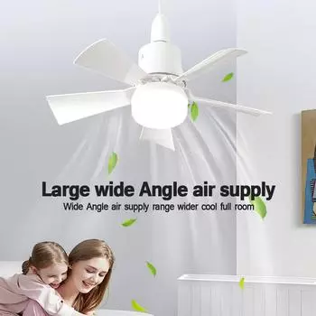 LED 30W Ceiling Fan Light E27 with Remote Dimming Function, Suitable for Living Room, Study, and Home Fan Lights, 85-265V