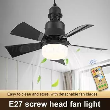 LED 40W Socket Ceiling Fan with Light Modern LED Ceiling Fans with Remote Socket Fan Lamp Ceiling Fan Light For Bedroom/Garage