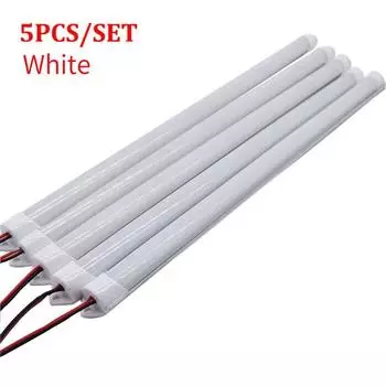 Led 5pcs Strip Light Tube Car Van Light Strip Motorhome Lamp Lightbar 12v Milk white