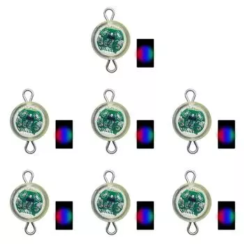 LED-Anlockfischlampe Langlebig Mini fr Fischfanggerte (Dreifarbiger kreisfrmi