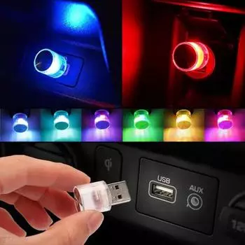 LED Atmosphere Car Light USB Auto Ambient Nightlight Neon Interior Lamp Emergency PC Mobile Power Charging Book Light Car Lights