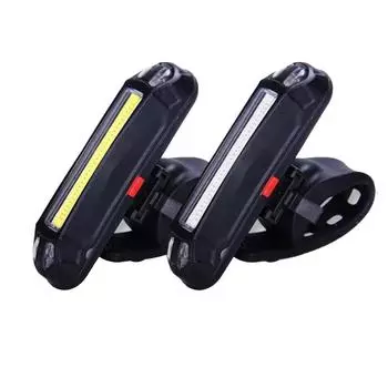 LED Bike Tail Lamp Multi Mode Bicycle Cycling Warning Light Waterproof USB Rechargeable Front Rear Light