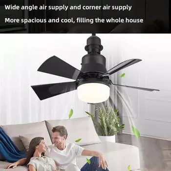 Led Ceiling Fan Light Ceiling Light With Remote Control 3 Color Dimming Function For Bedroom Living Rooms Study Rooms Home Use 30W чёрный