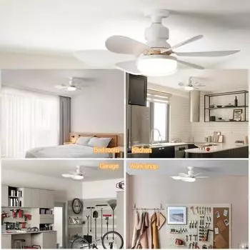 LED Ceiling Fan Light E27 with Remote Control for Dimming, Suitable for Living Room, Study, Household use
