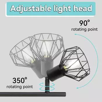 LED Ceiling Lamp Replaceable bulb Chandelier Pendant Lights Adjustable Angle for Indoor Hallway Bedroom Living room Decoration NO E14 bulb