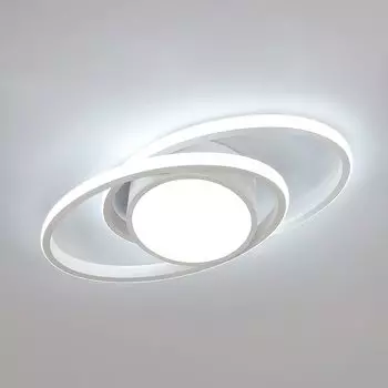 LED Ceiling light 39W Round modern ceiling light for bedroom, living room and kitchen, diameter 40 cm (oval ) White 6500K