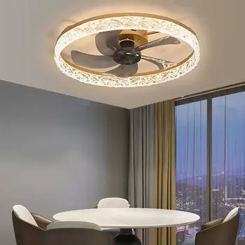 LED ceiling light ceiling fan modern minimalist home bedroom remote control dimming fan modern smart ceiling fan with light белый
