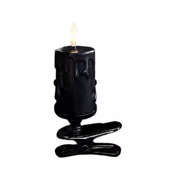 LED Clip Candle Light Set Flameless Flickering Christmas Tree Candle Lamp Electric Fake Candles for Home Christmas Party Decoration 1pc чёрный