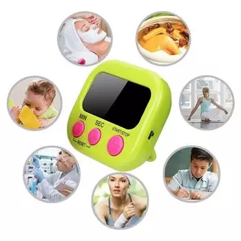LED Counter Display Alarm Clock Manual Electronic Countdown Sports Magnetic Digital Timer Kitchen Cooking Shower Study Stopwatch синий