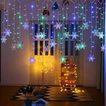 LED Curtain Lamp String Outdoor Wedding Decoration Lamp Is Applicable To Bedroom, Party, Wedding, Family Interior Decoration Lam белый