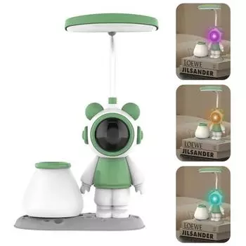 Светодиодная настольная лампа с высокой яркостью, без мерцания, гибкий шланг, креативная форма, свободно сгибаемый светодиодный светильник для чтения с держателем для ручки оранжевый