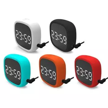 LED Digital Alarm Clock with Snooze 4 Brightness Dimmer Adjustable Alarm Volume USB 12/24H Clock for Bedroom Home X3UC красный