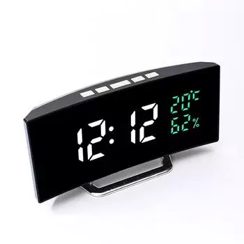 LED Digital Alarm Clock with Temperature Humidity 3 Alarms Snooze Desk Table Clock Night Mode 12/24H Electronic LED Clock белый