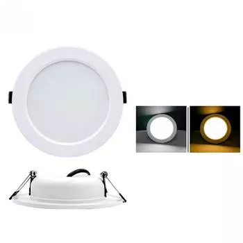 Светодиодный потолочный светильник AC110V 220V Потолочный светильник 5W 9W 12W 15W 18W Встраиваемый круглый светодиодный панельный светильник DC12V 24V Прожектор Внутреннее освещение AC220V&Cold White