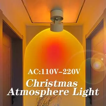 Светодиодный точечный светильник Downlight, AC 110 В-220 В, COB, прожектор Sunset Spot, встраиваемый потолочный светильник для домашнего декора, гостиной, прихожей 10W Sunset color&1PCS