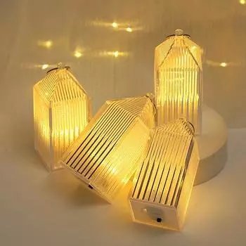 Светодиодные электронные свечи, рождественские украшения из хрусталя, висящие на елке, детские переносные ветровые гирлянды Crystal light